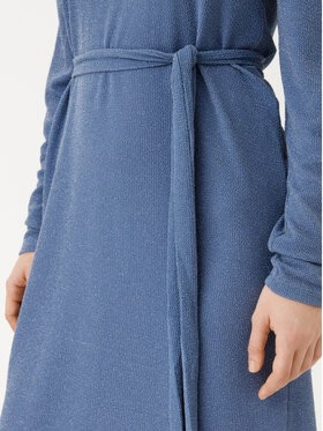 Vila Sukienka dzianinowa Eleina 14100741 Błękitny Regular Fit