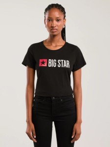 Koszulka damska z logo czarna Risma 906