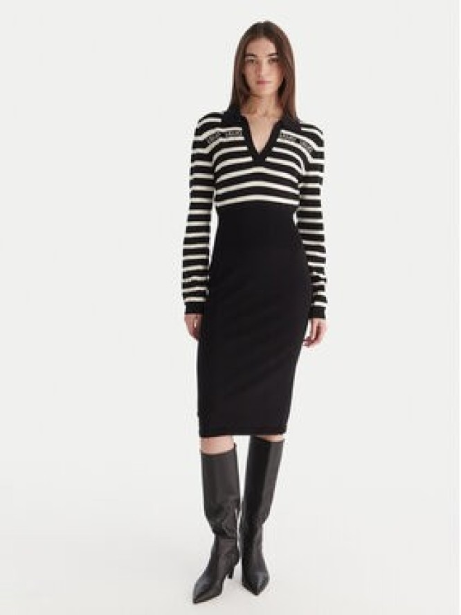 Liu Jo Sukienka dzianinowa TF5215 MS63L Czarny Regular Fit