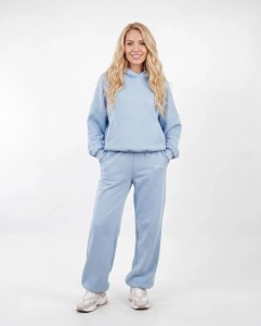 Komplet dresowy WINGS UNLEASH damski oversize bawełna PASTEL BLUE