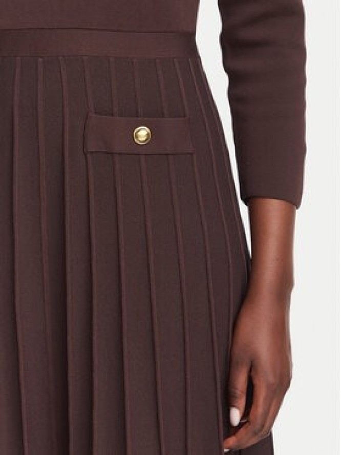 MICHAEL Michael Kors Sukienka dzianinowa MT683J3BFD Brązowy ciemny Slim Fit