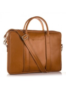 Torba na laptopa skórzana BETLEWSKI BTM-01 camelowa