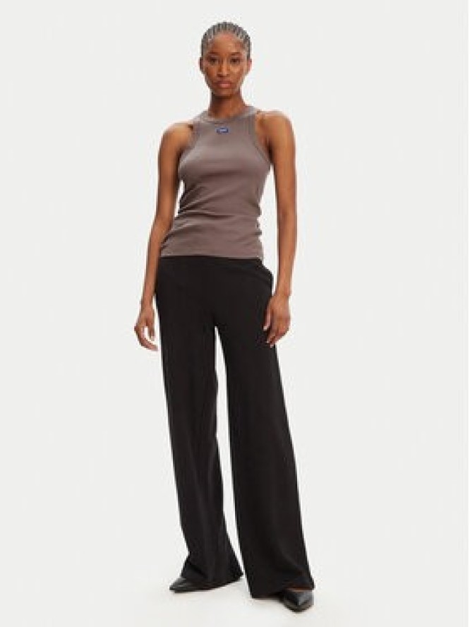 HUGO Top 50508857 Brązowy Slim Fit