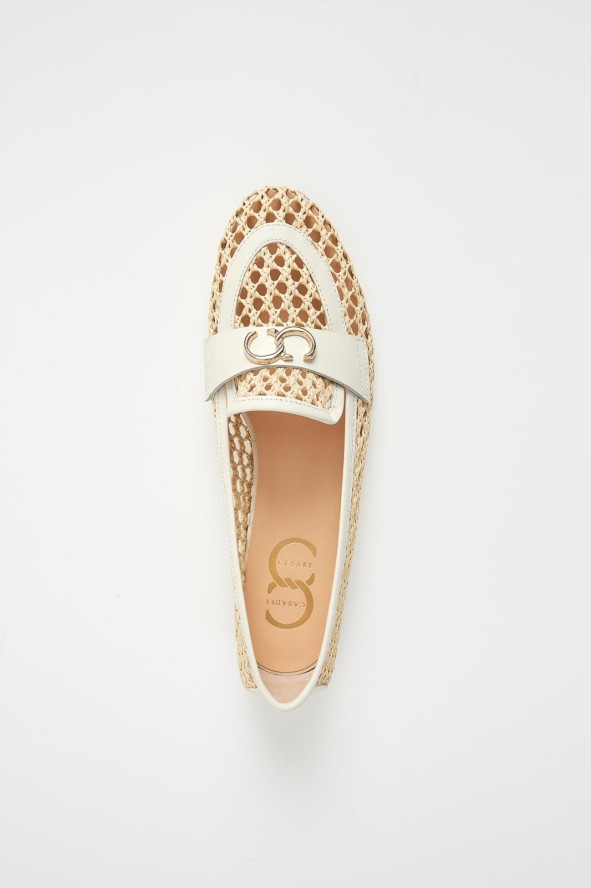 Baleriny damskie plecione CESARE CASADEI