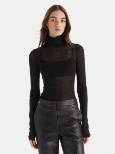 Patrizia Pepe Bluzka 2K0347/K034-K103 Czarny Slim Fit