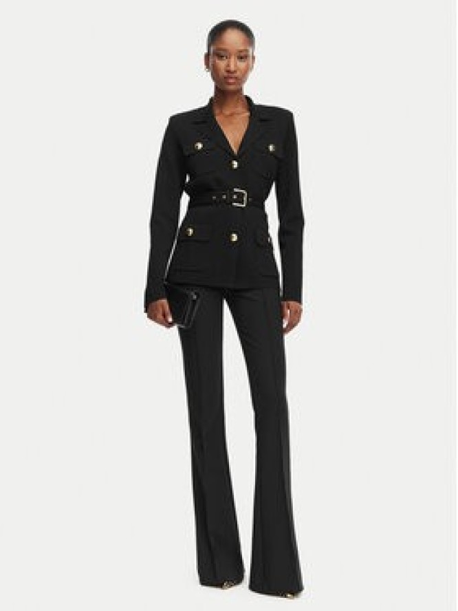 Elisabetta Franchi Marynarka MK-10B-62E2-V600 Czarny Slim Fit