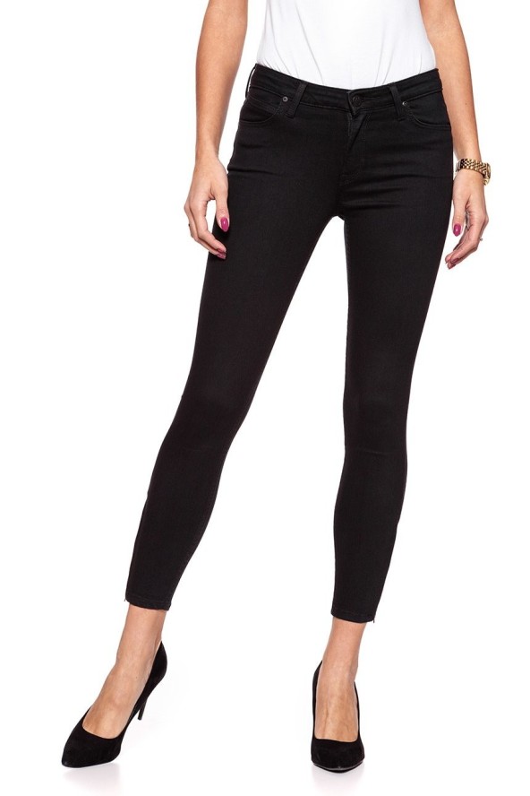 SPODNIE DAMSKIE LEE SCARLETT CROPPED BLACK RINSE L30CAE47 112106320