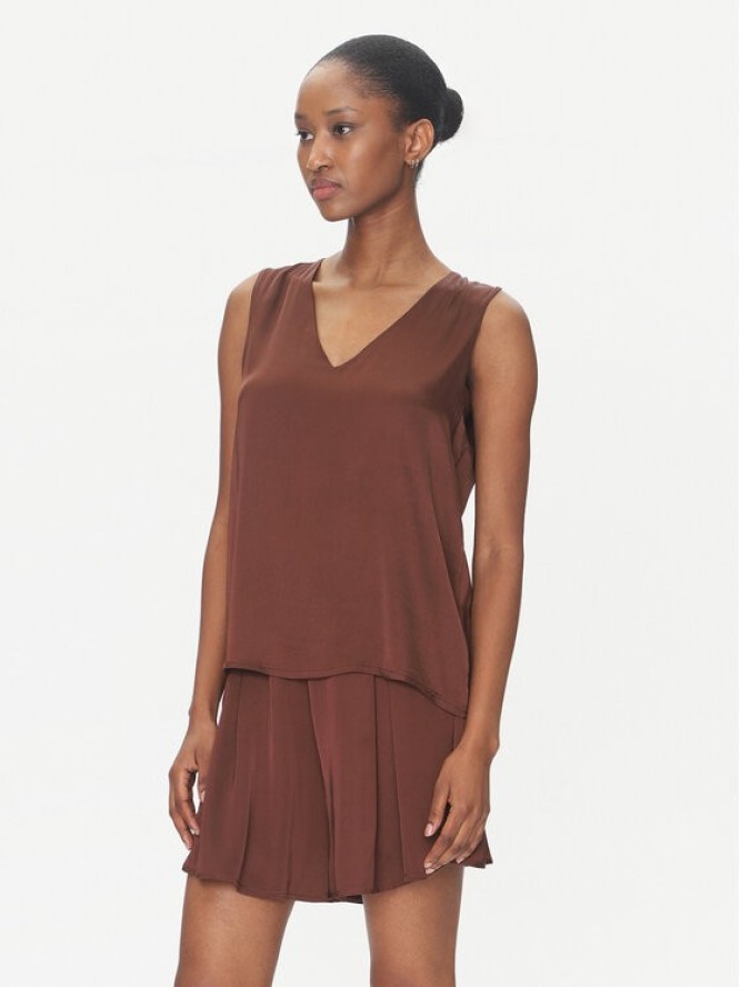 ViCOLO Bluzka TD0765 Brązowy Regular Fit