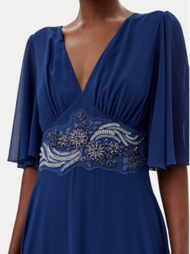 Rinascimento Sukienka wieczorowa CFC0123080003 Granatowy Regular Fit