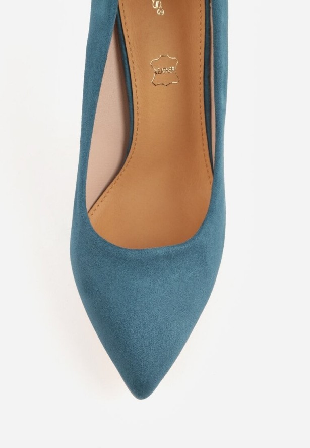 Ciemnozielone Klasyczne Szpilki Vices ze Skórzaną Wkładką Bellinna