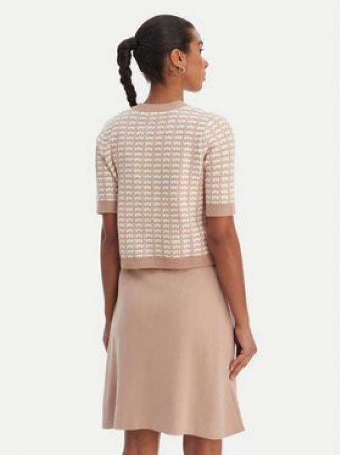 Morgan Sukienka dzianinowa 261-RMORESA Beżowy Slim Fit