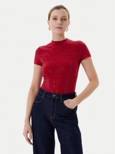 Guess T-Shirt W4BI26 J1314 Bordowy Regular Fit