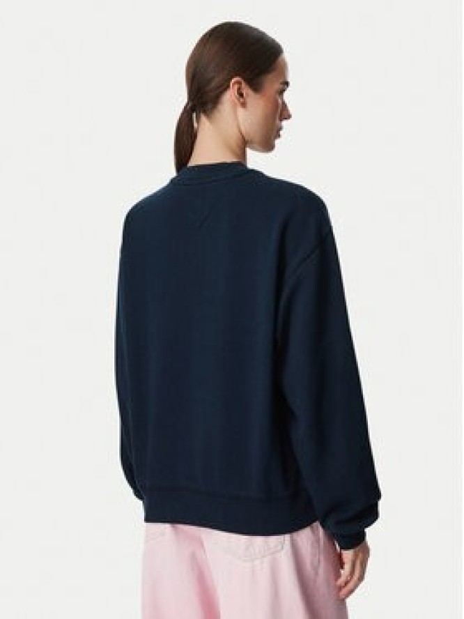 Tommy Jeans Bluza Script DW0DW23583 Granatowy Regular Fit