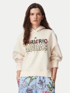 adidas Bluza Farm Rio Hoodie KR0253 Kremowy Regular Fit