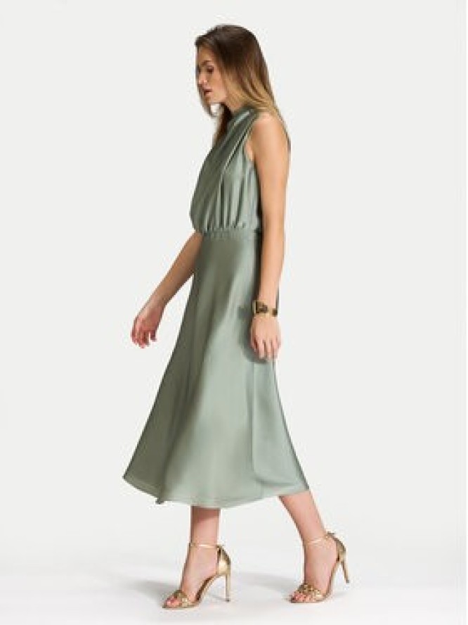 Swing Sukienka koktajlowa 5AI13700 Zielony Regular Fit