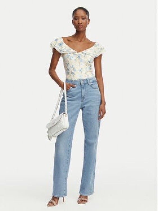 Guess Bluzka W6GP23 K3106 Kremowy Regular Fit