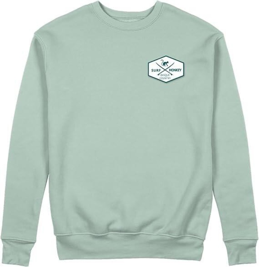 Bluza z naszywką – okrągły dekolt / dla dorosłych (szałwiowa)