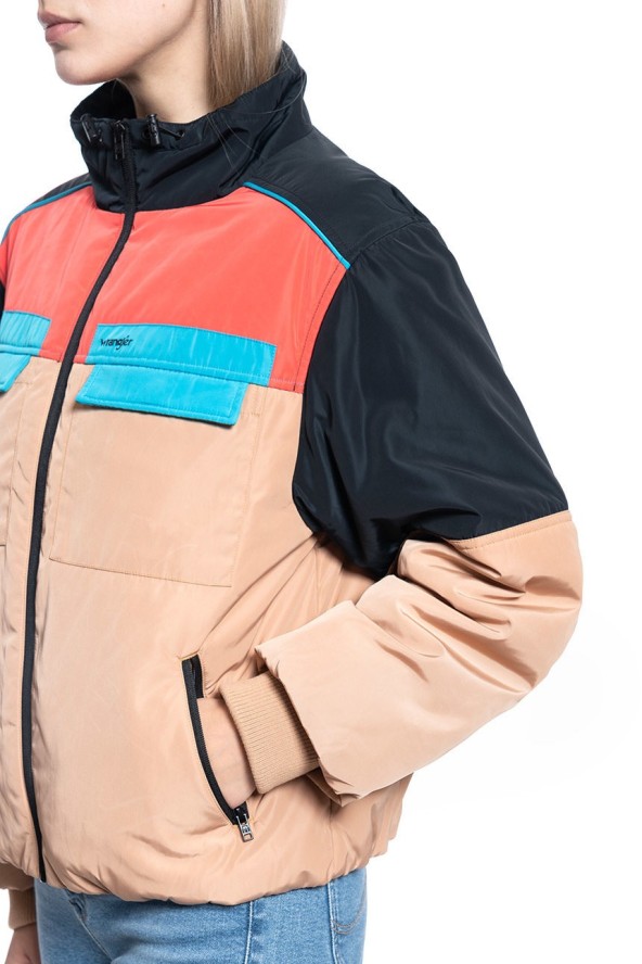 DAMSKA KURTKA PRZEJŚCIOWA WRANGLER UTILITY JACKET PYRAMID SAND W4Q1YJC01 112129191