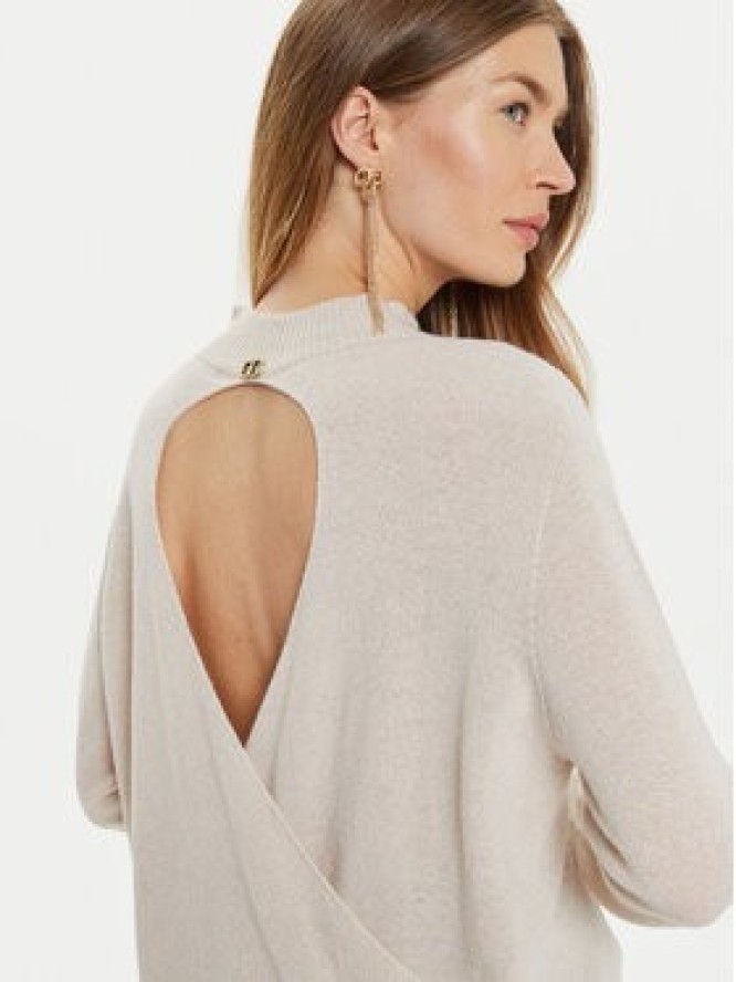 TWINSET Sweter 242TT3480 Écru Loose Fit