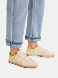 Tommy Hilfiger Espadryle Woven Logo Embroidery FW0FW09108 Beżowy