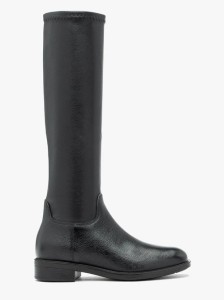 Czarne elastyczne kozaki z wąską cholewką