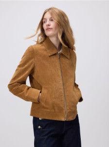 Skórzana kurtka - bursztynowy
