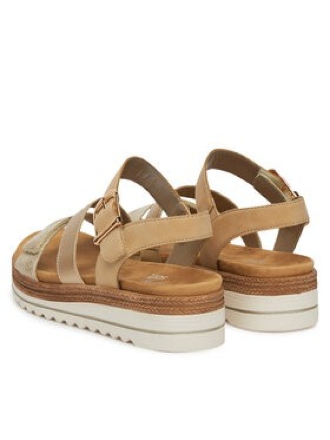 Remonte Sandały D0Q55-91 Złoty