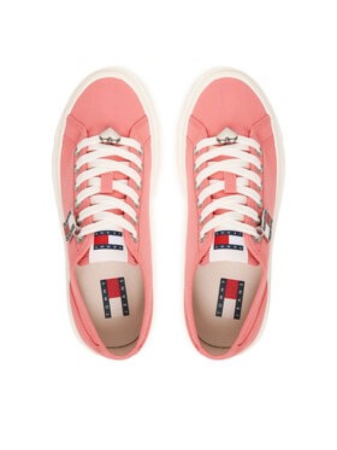 Tommy Jeans Sneakersy Tjw Flatform Sneaker Charms EN0EN02959 Różowy