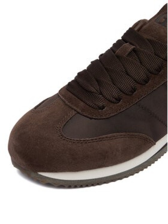 GINO ROSSI Sneakersy C-7657D Brązowy ciemny