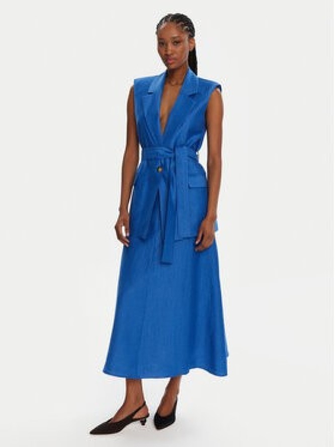 KAOS Spódnica midi RP1MR059 Niebieski Regular Fit