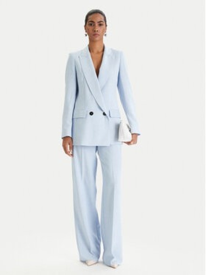 Marella Spodnie materiałowe Giunchi 2613131101 Błękitny Straight Fit