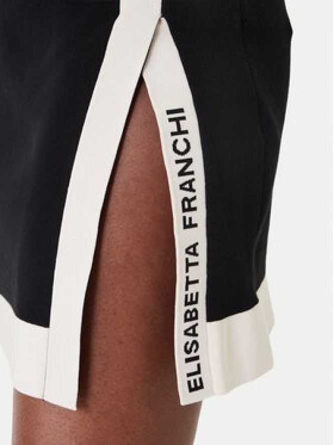 Elisabetta Franchi Sukienka dzianinowa AM-02S-61E2-V390 Czarny Regular Fit