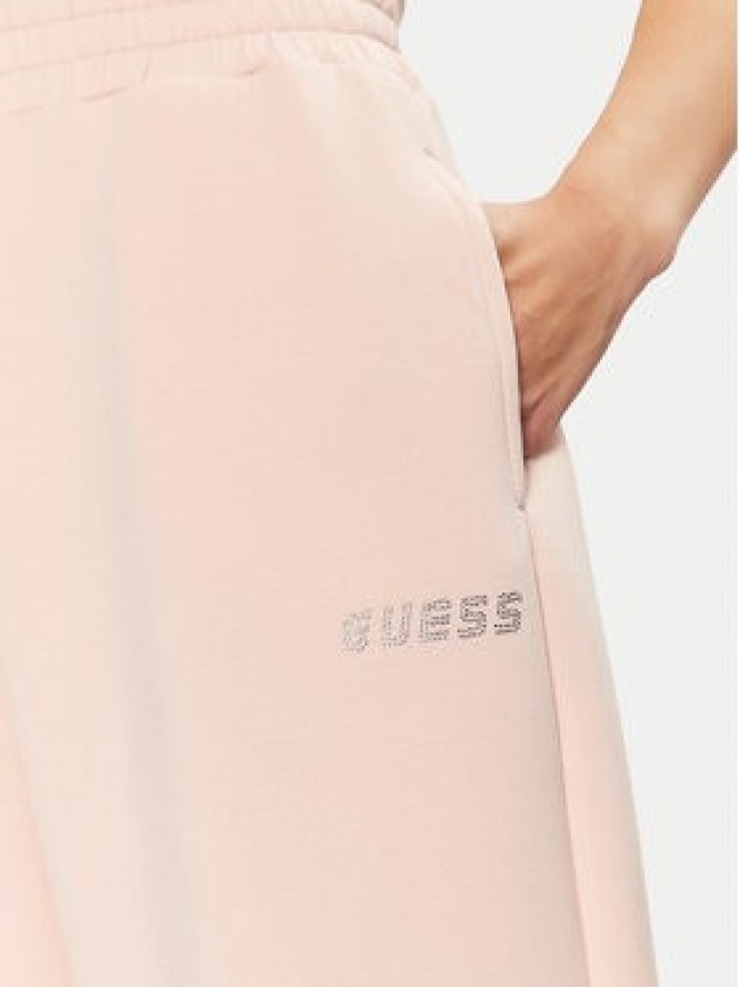 Guess Spodnie dresowe V4BB13 K7UW2 Różowy Regular Fit