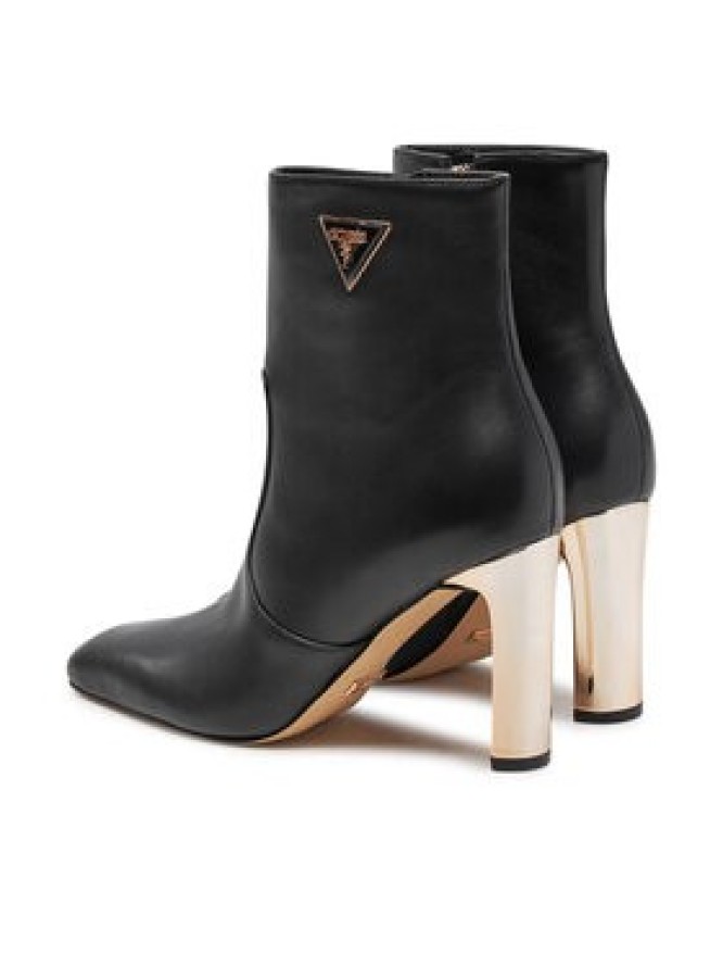 Guess Botki Caitte FLDCAT LEA10 Czarny