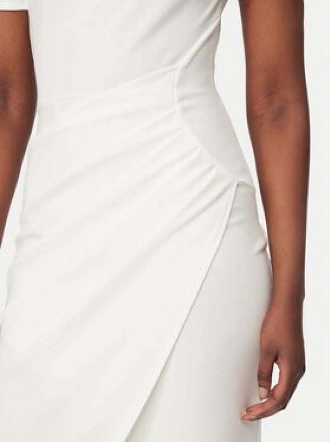 Rinascimento Sukienka koktajlowa CFC0127793003 Biały Slim Fit