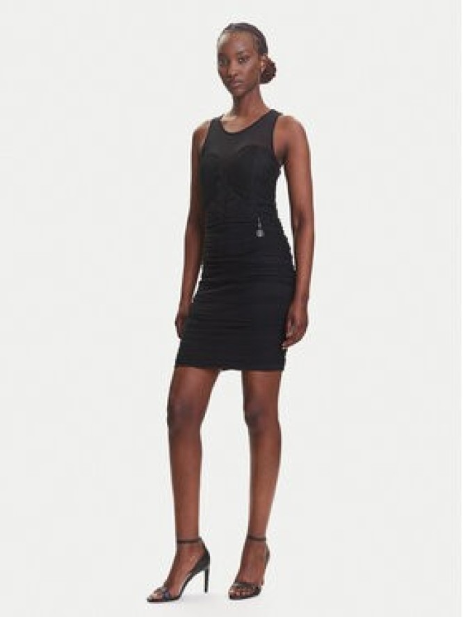Fracomina Sukienka koktajlowa FQ23WD1005W52901 Czarny Slim Fit