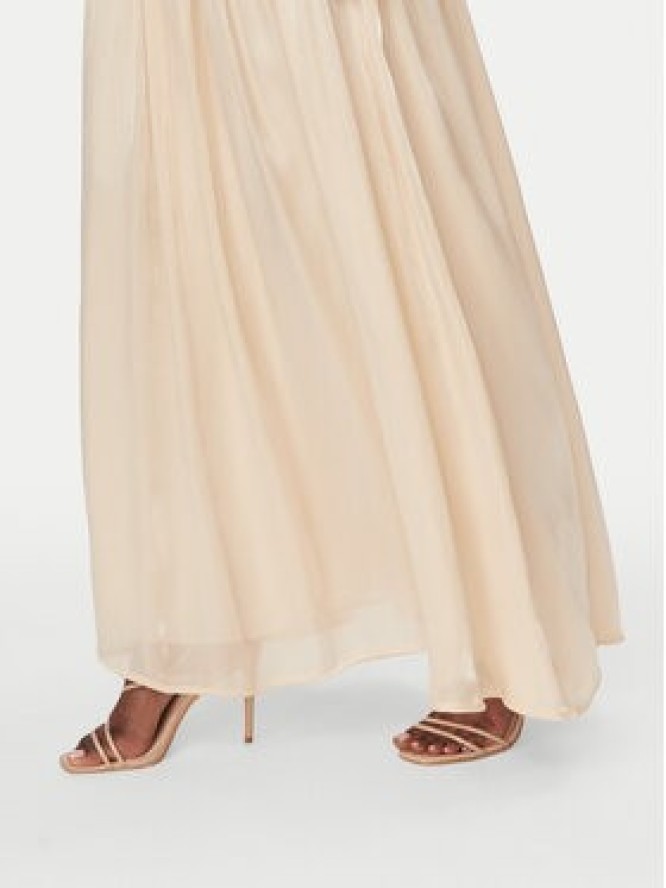 Rinascimento Sukienka wieczorowa CFC0020281002 Beżowy Slim Fit