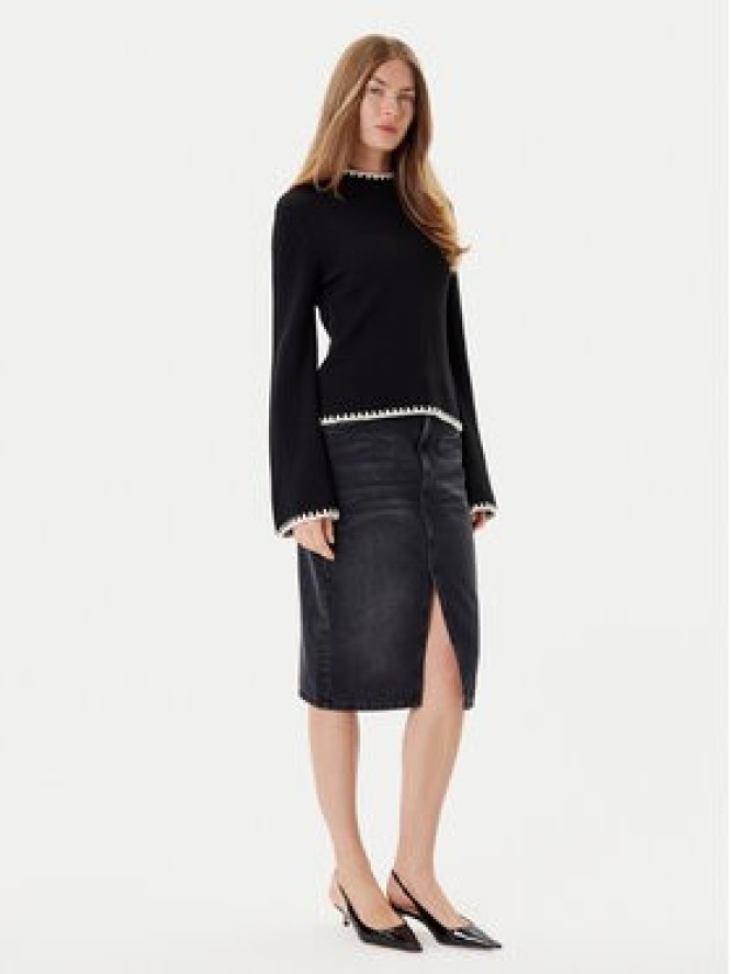 Marella Spódnica jeansowa 2523106054200 Czarny Regular Fit