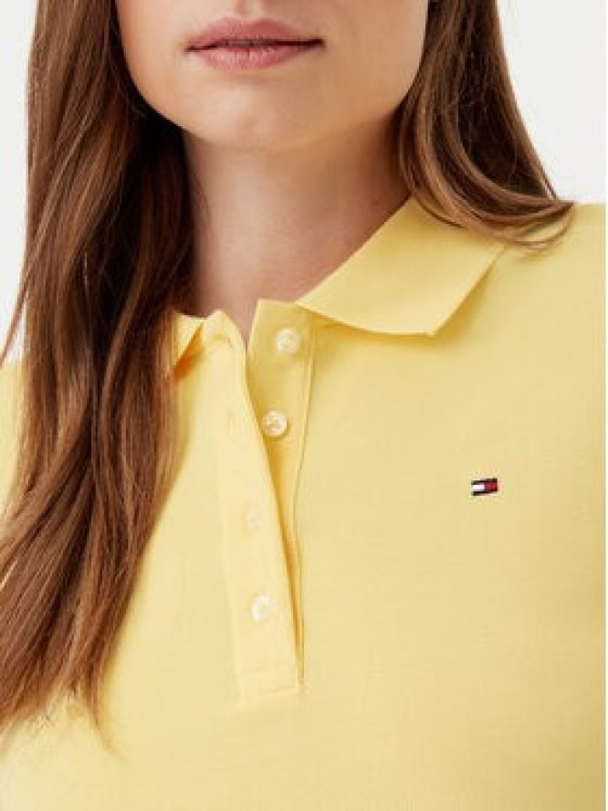 Tommy Hilfiger Polo 1985 WW0WW43225 Żółty Slim Fit