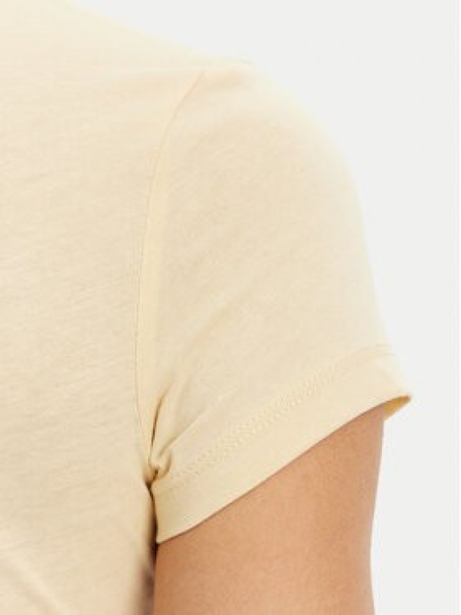 Tommy Jeans T-Shirt Tonal Linear DW0DW20315 Żółty Slim Fit