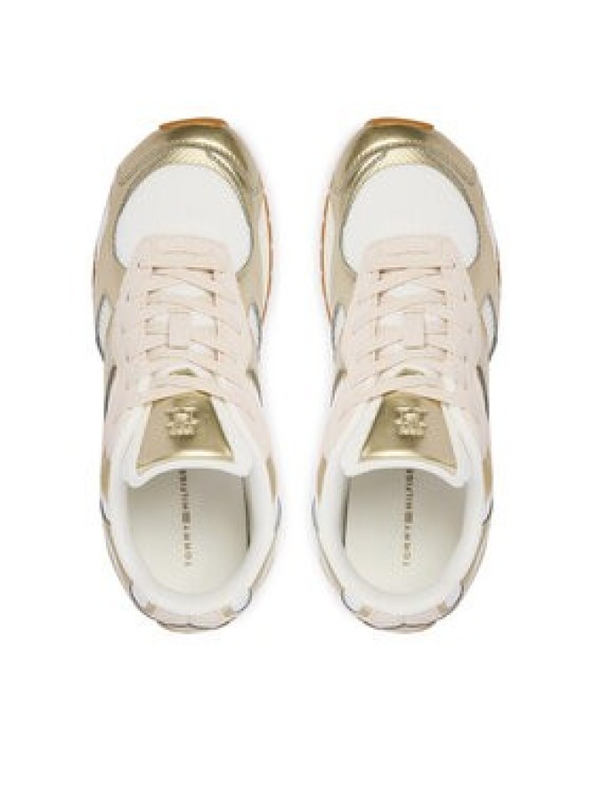 Tommy Hilfiger Sneakersy Th Chic Metallic Retro Runner FW0FW09191 Złoty