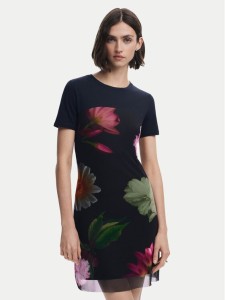 Desigual Sukienka codzienna Hamburgo 25SWVK14 Czarny Slim Fit