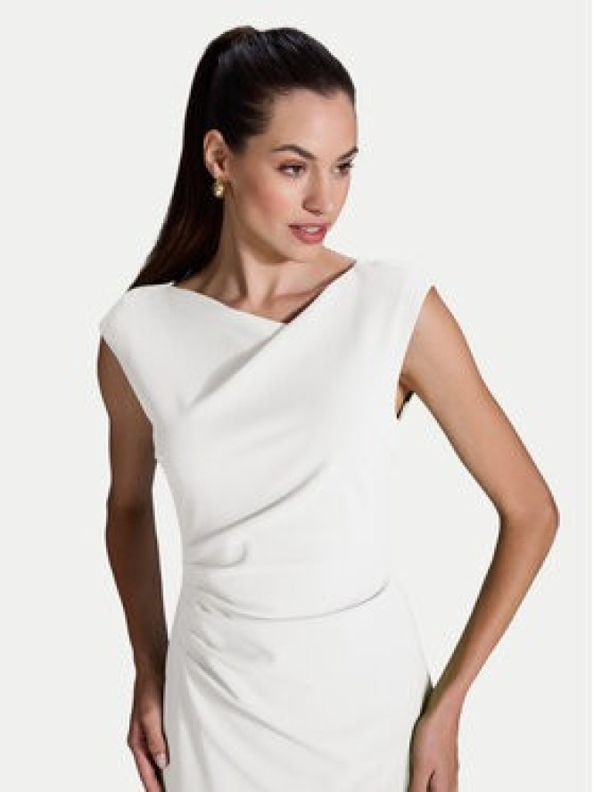 Swing Sukienka koktajlowa 5AI16700 Biały Slim Fit