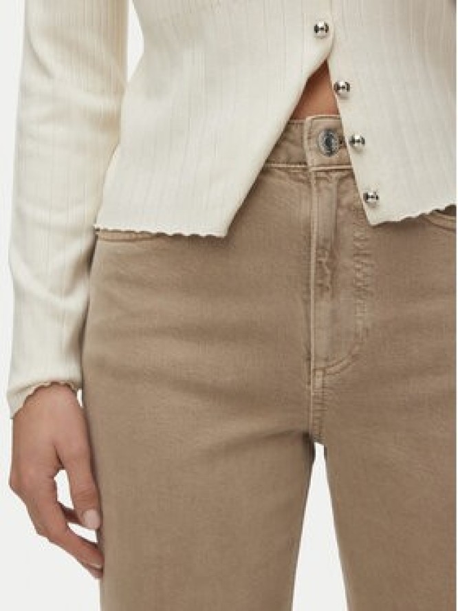 Vero Moda Jeansy Tessa 10288257 Beżowy Wide Leg