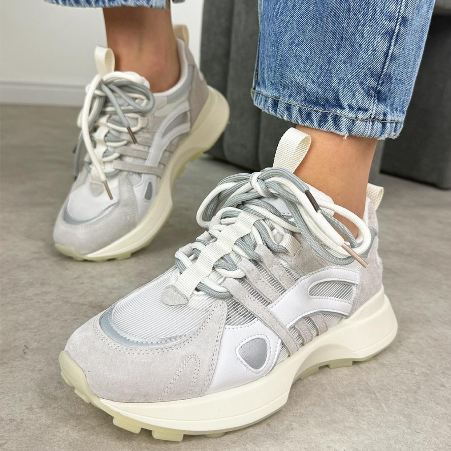 Białe skórzane sneakersy damskie Vinceza 66744