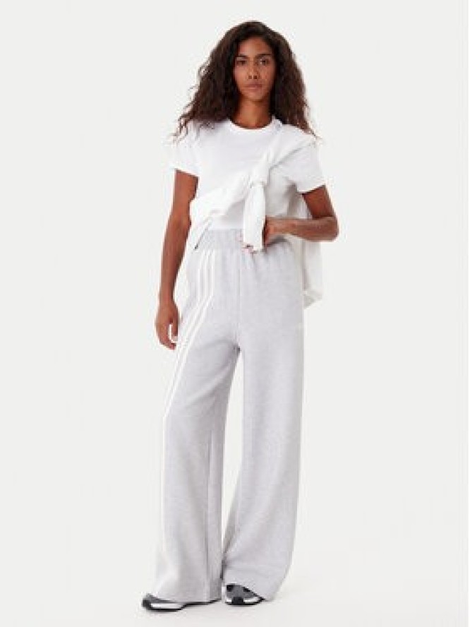 adidas Spodnie dresowe Off Placed 3-Stripes KA0833 Szary Wide Leg