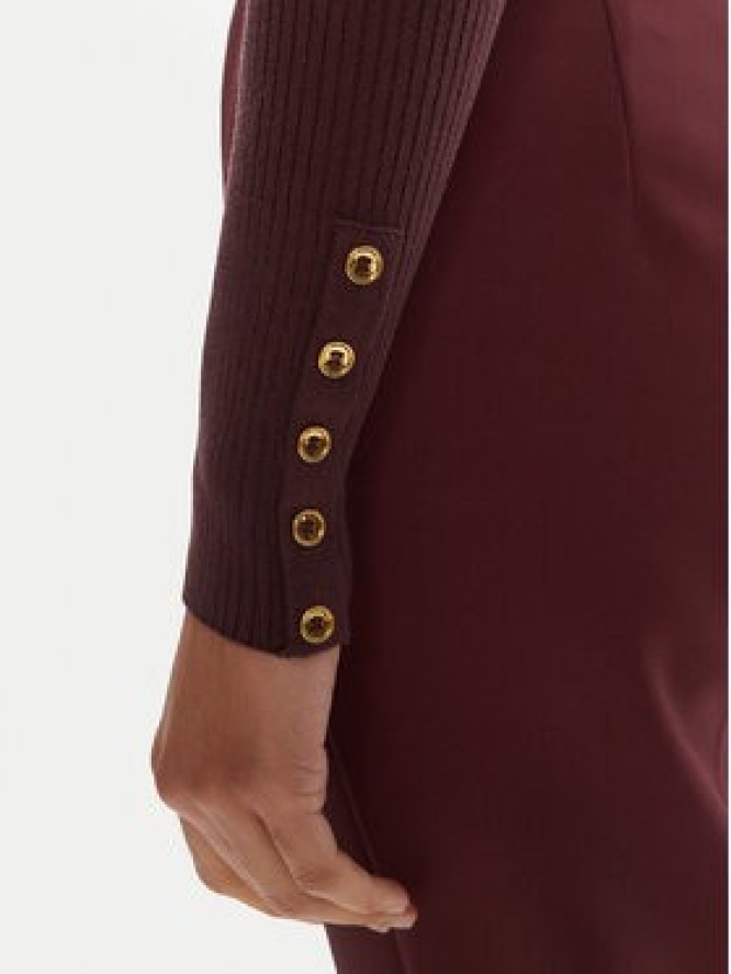 Elisabetta Franchi Golf MK-11B-56E2-V290 Bordowy Slim Fit