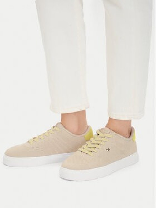 Tommy Hilfiger Sneakersy Knit Cupsole FW0FW09289 Beżowy