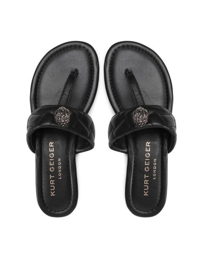 Kurt Geiger Japonki Kensington T-Bar Sandal 8651400109 Czarny