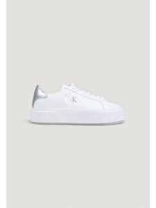 Calvin Klein Sneakersy Flatform Lace Up Lth Met YW0YW01929 Biały